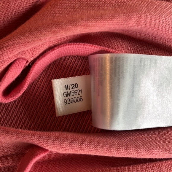 ADIDAS Women’s Giant Logo Hoodie Graphic Sweatshirt Pink White M - Picture 13 of 16